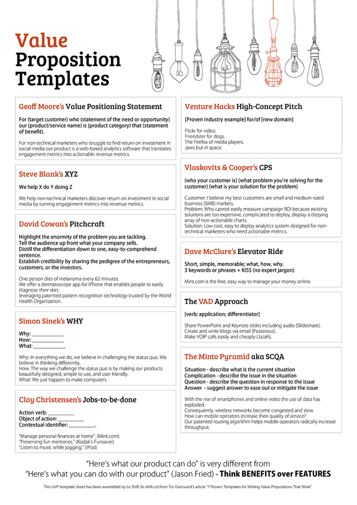value proposition framework
